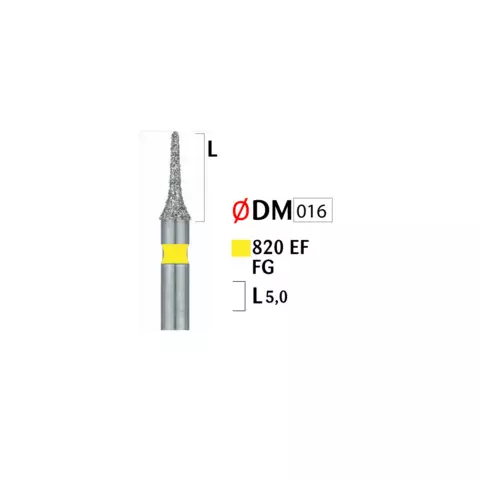 Həkimlər üçün almaz başlıqlı bor (820 EF FG 016)