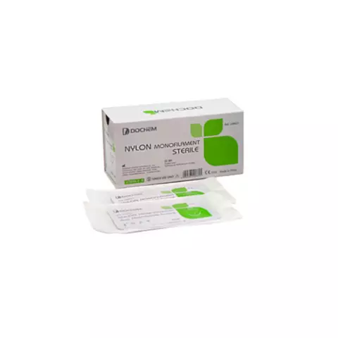 DOCHEM Cərrahi neylon sap 4/0 monofilament \ kəsici iynə tipi