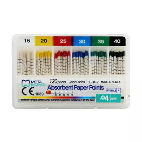 METABİOMED Absorbent Paper , steril , 02 konus / 15-40 seçim