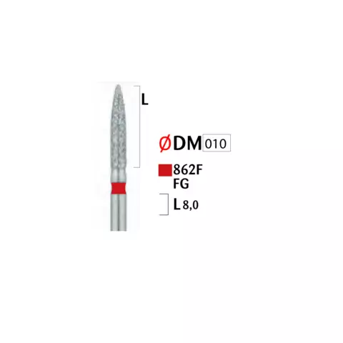 Həkimlər üçün almaz başlıqlı bor (862 F FG 010)